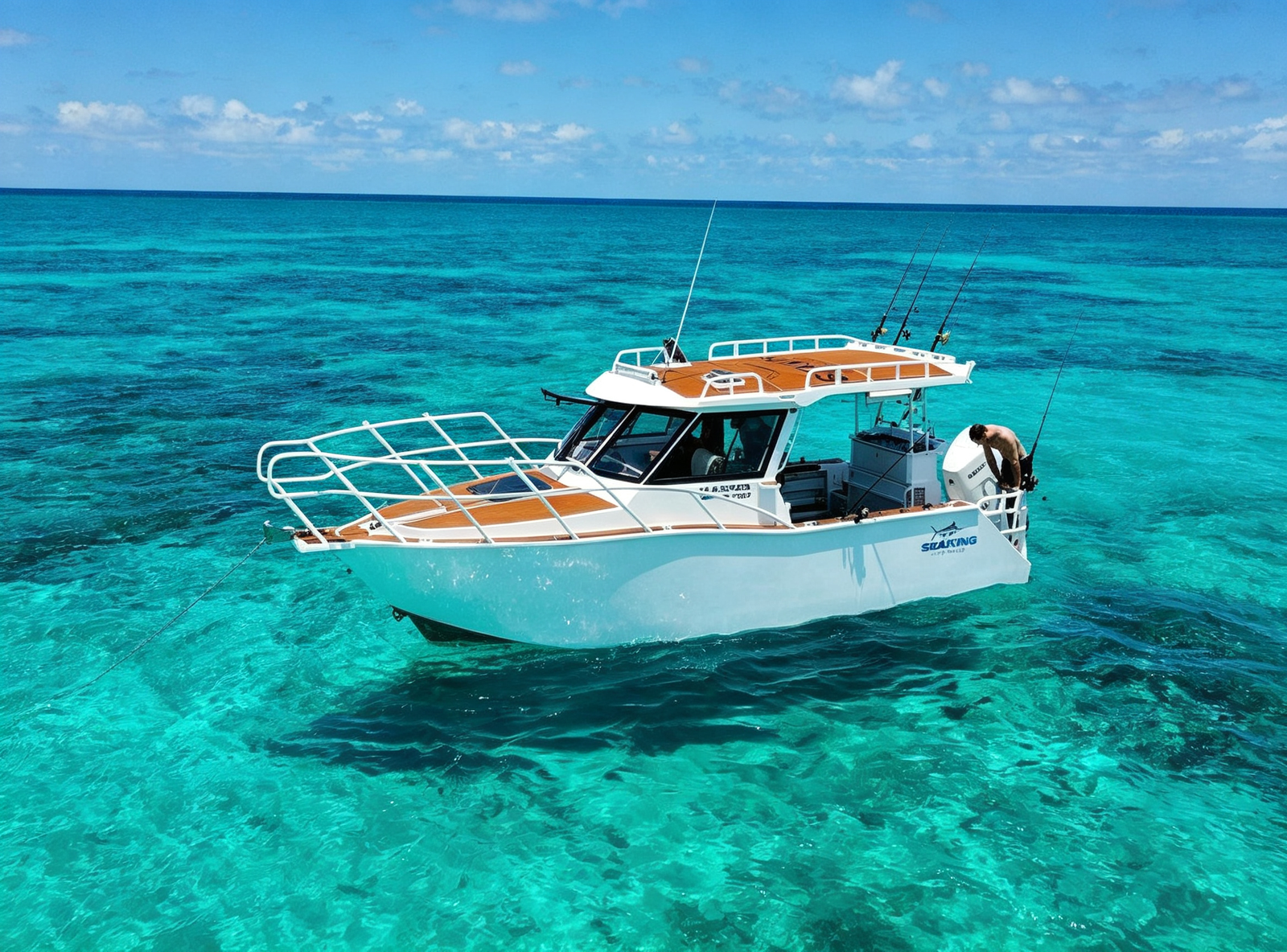 26FT Premium Thick-Bottom Aluminum Offshore Game Fishing Boat – Extended Hardtop Cabin Deep Sea Sport Vessel For 8 Passengers - 图片 2