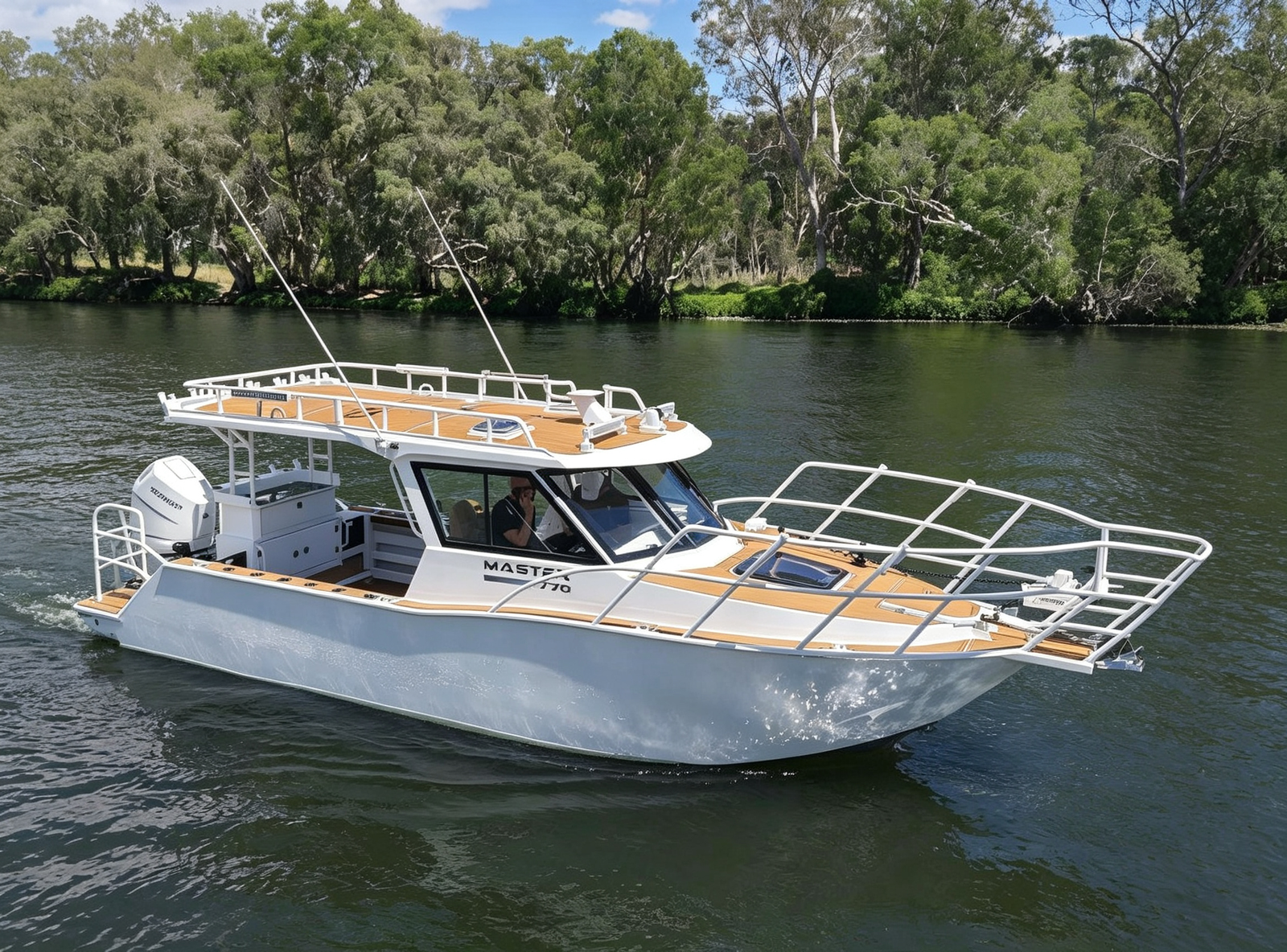 26FT Premium Thick-Bottom Aluminum Offshore Game Fishing Boat – Extended Hardtop Cabin Deep Sea Sport Vessel For 8 Passengers - 图片 4