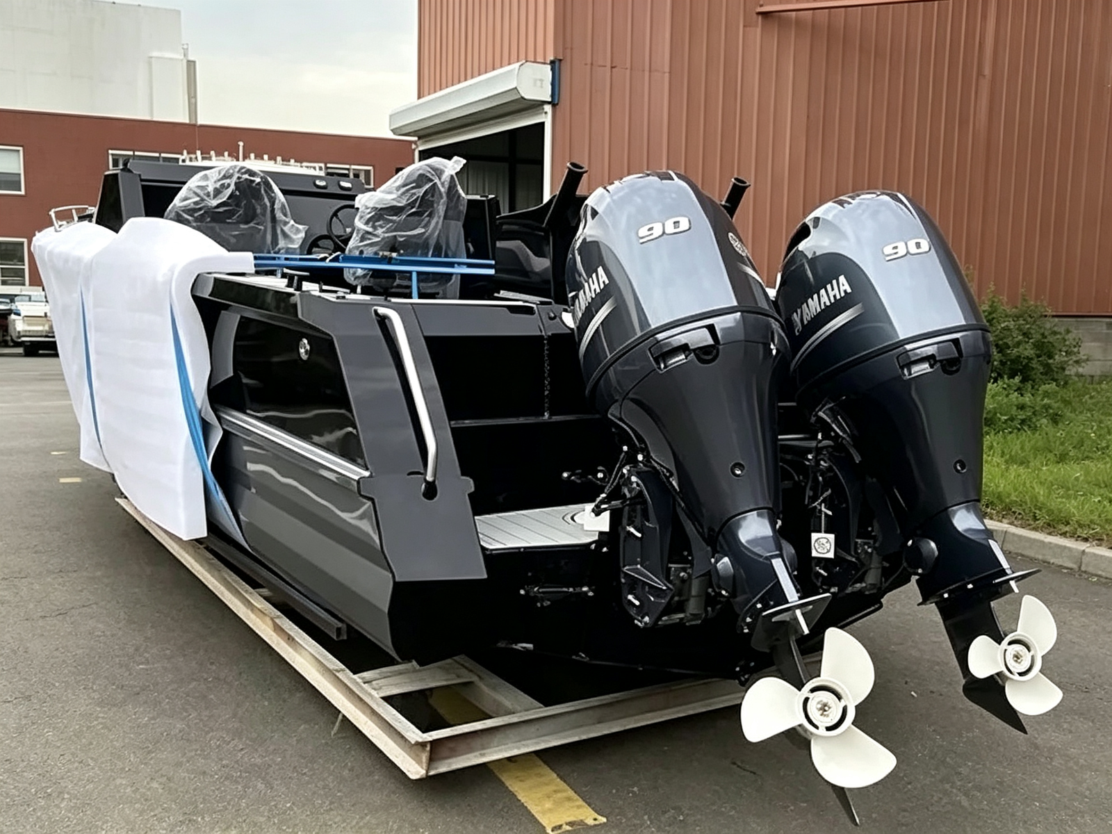 21FT Aluminum Pontoon Fishing Boat, 6.52 metre hardtop pontoon angling vessel, 6520mm foam filled watertight pontoon boat - 图片 3