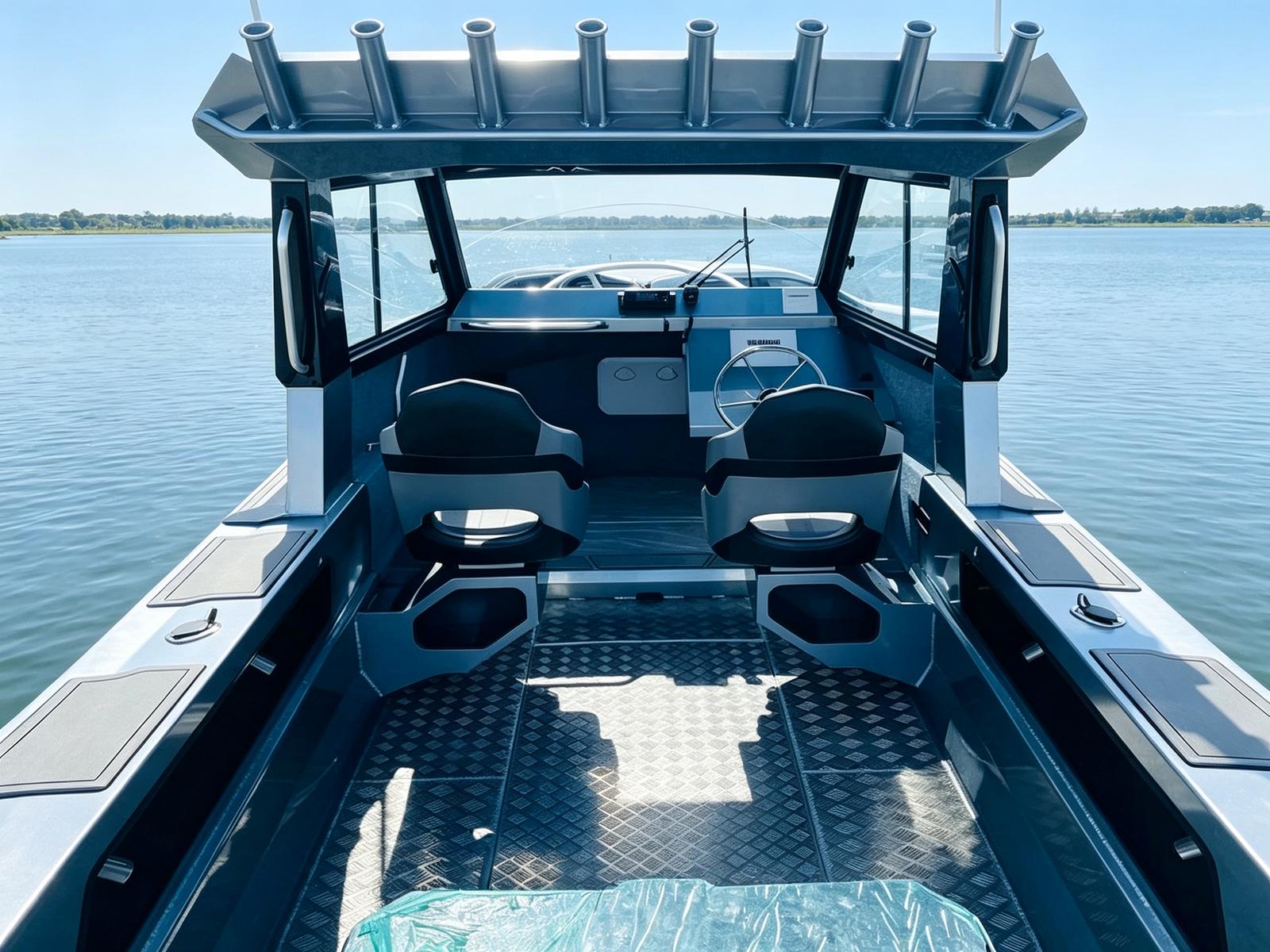 20FT Aluminum Pontoon Fishing Boat, 6.25 metre hardtop pontoon vessel, 6250mm aluminum fishing pontoon - 图片 2