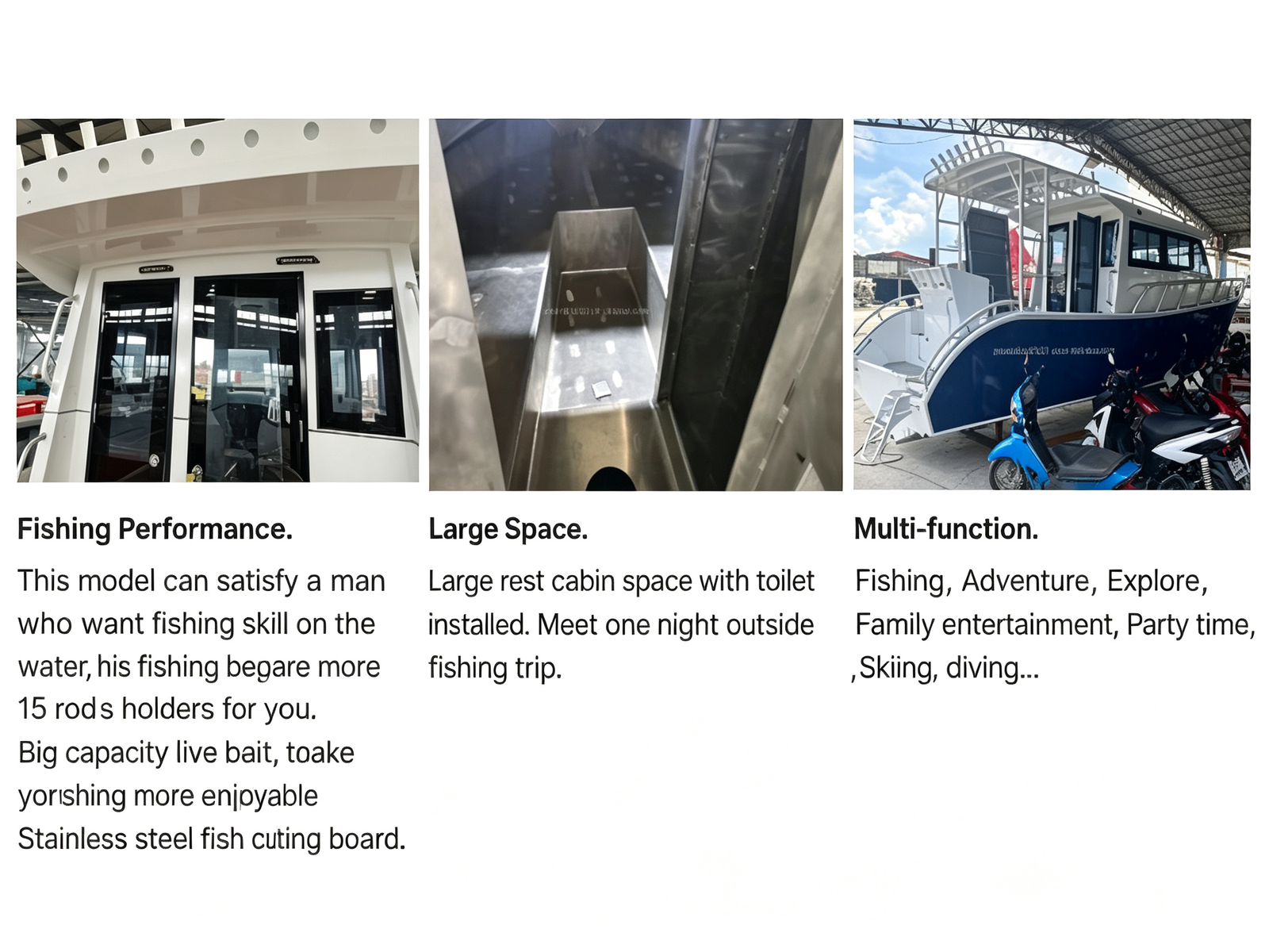 36ft Large Commercial Aluminum Offshore Fishing Boat 16 Passenger 400-600HP 500L Fuel Tank - 图片 9