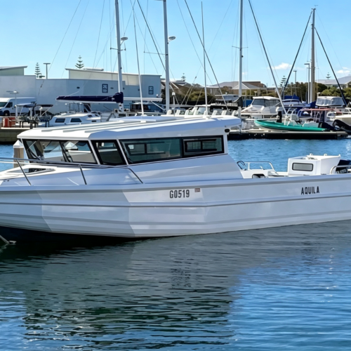 offshore fishing boat-42 31FT Aluminum Pontoon Fishing Boat, 9.55 Metre Full Cabin Offshore Pontoon Vessel, Foam Filled Watertight Pontoon Boat