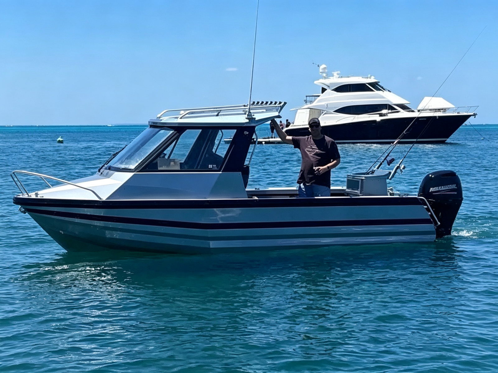 20FT Aluminum Pontoon Fishing Boat, 6.25 metre hardtop pontoon vessel, 6250mm aluminum fishing pontoon - 图片 3