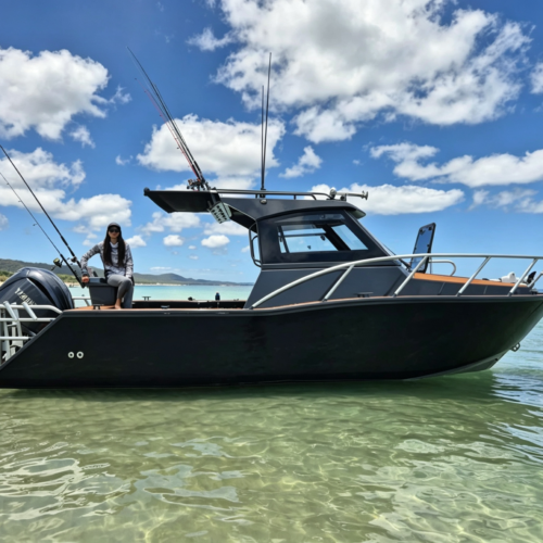 offshore fishing boat-40 23FT Aluminum Pontoon Fishing Boat, 7.2 Metre Offshore Angling Pontoon Vessel, Foam Filled Watertight Pontoon Boat