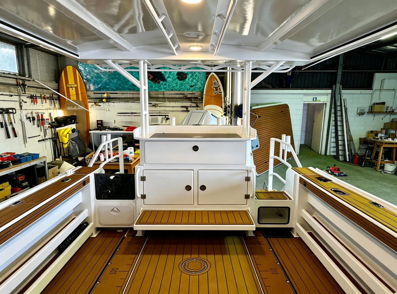 26FT Premium Thick-Bottom Aluminum Offshore Game Fishing Boat – Extended Hardtop Cabin Deep Sea Sport Vessel For 8 Passengers - 图片 6