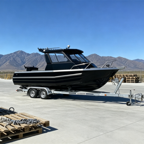 21FT Aluminum Pontoon Fishing Boat, 6.52 metre hardtop pontoon angling vessel, 6520mm foam filled watertight pontoon boat