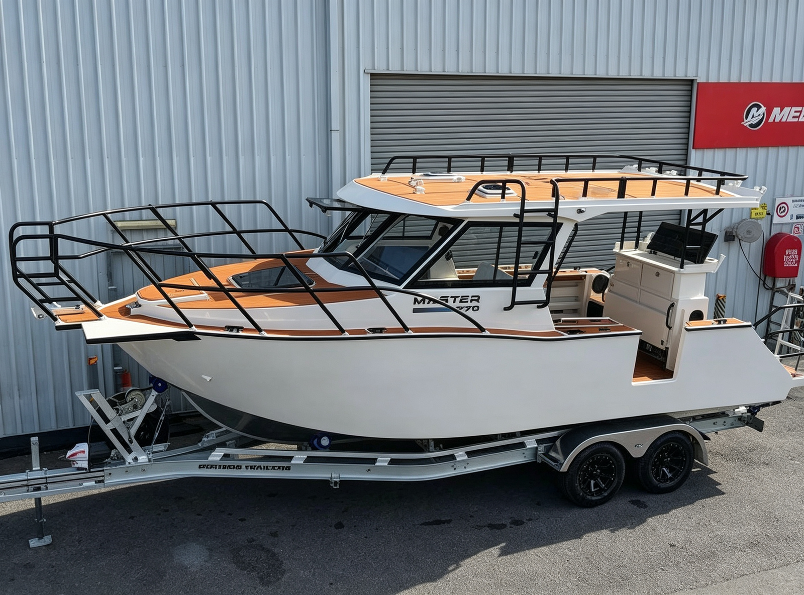 26FT Premium Thick-Bottom Aluminum Offshore Game Fishing Boat – Extended Hardtop Cabin Deep Sea Sport Vessel For 8 Passengers - 图片 7