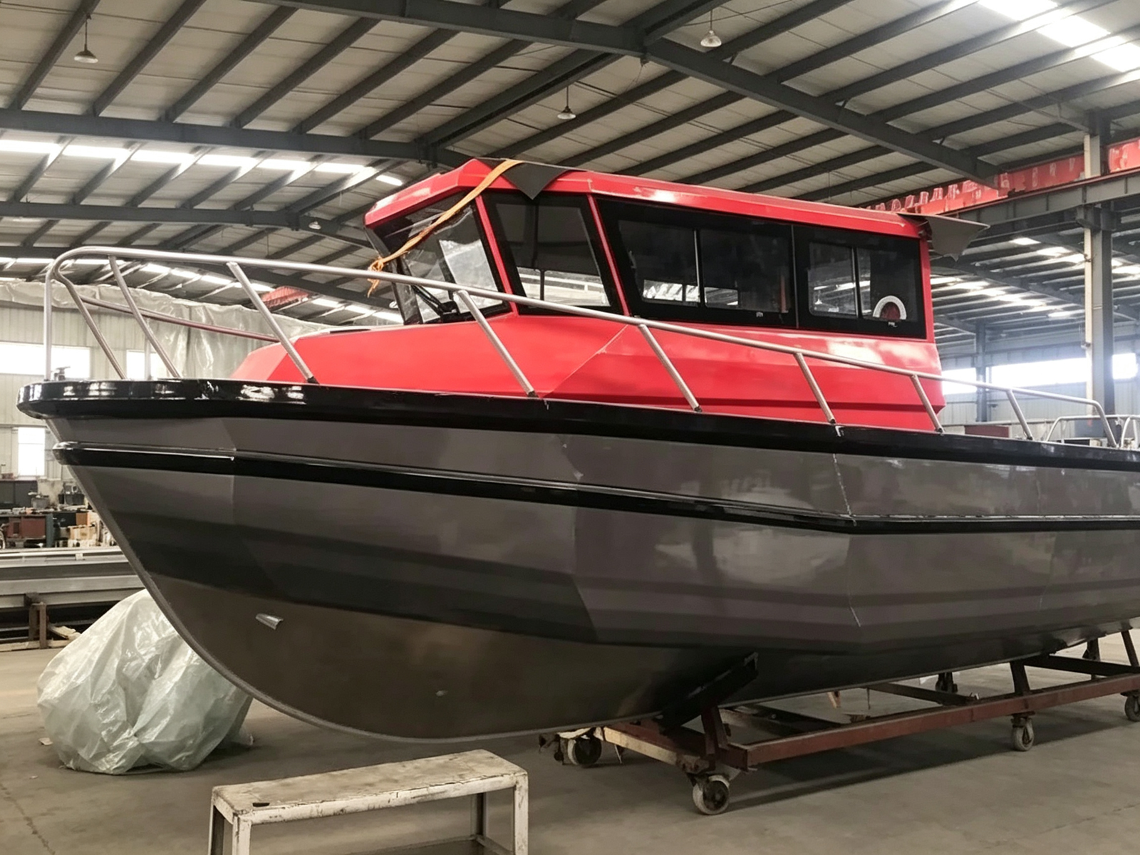 29FT Aluminum Pontoon Fshing Boat, 8.95 Metre Full Cabin Deep Sea Pontoon Vessel, Foam Filled Watertight Pontoon Boat - 图片 3