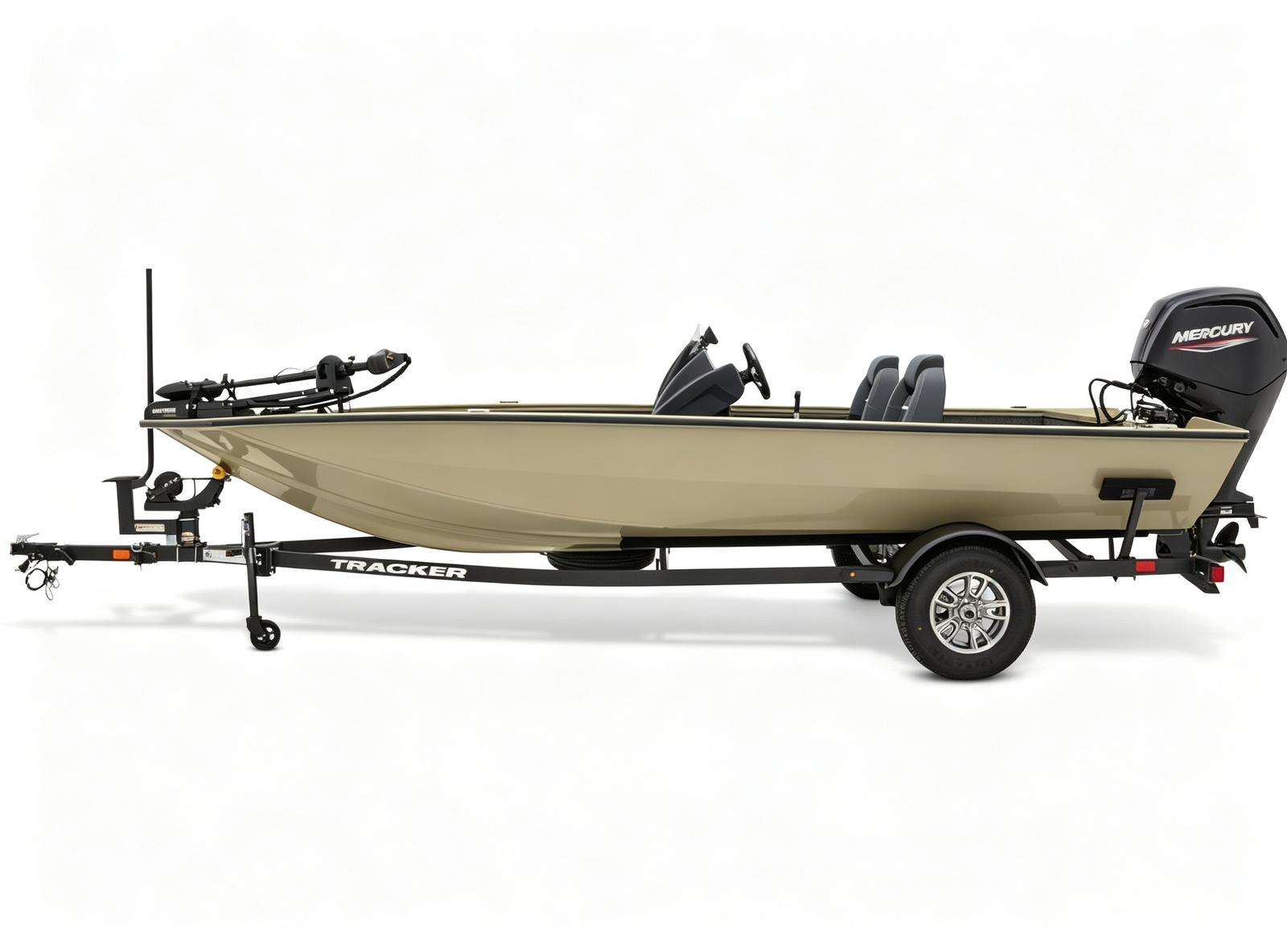 Z175 17.5FT Tournament Aluminum Bass Boat 2-3 Person 115HP 80L Fuel Tank Single Axle Trailer Included - 图片 3