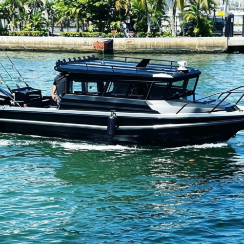 offshore fishing boat-52 Easycraft-GP750 pontoon boat, 25FT Aluminum Offshore Poontoon Fishing Boat, Foam Filled Watertight Pontoon Vessel