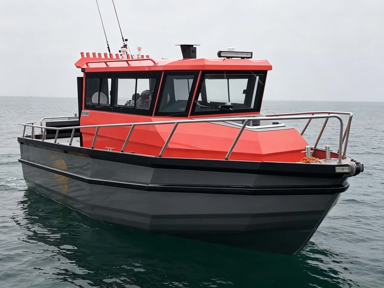 29FT Aluminum Pontoon Fshing Boat, 8.95 Metre Full Cabin Deep Sea Pontoon Vessel, Foam Filled Watertight Pontoon Boat - 图片 6